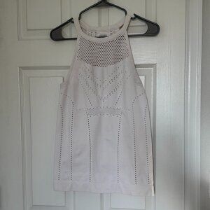 Athleta White High Neck Tank